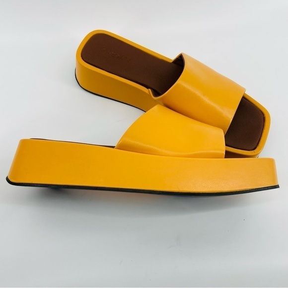 Alohas Janice Platform Sandals‎ Slides Orange Svegan  90s Y2K EU41 10-10.5 - Picture 12 of 14
